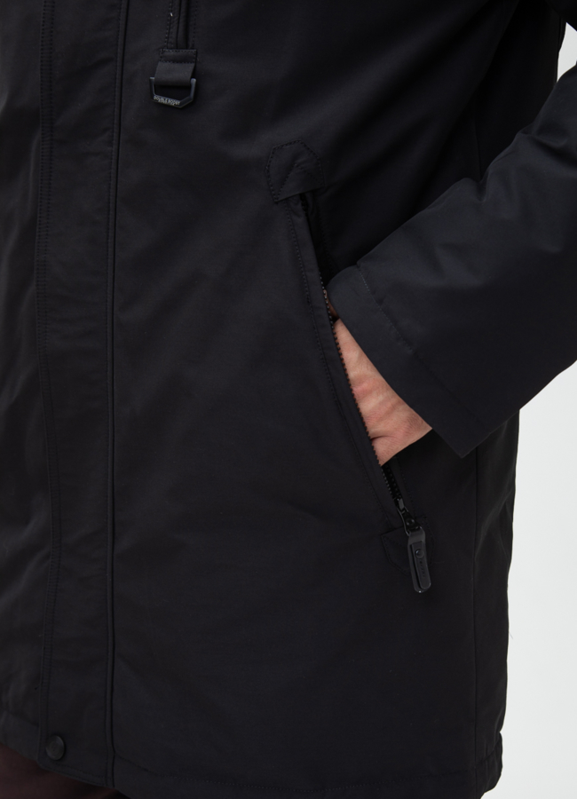 Мужской пуховик с капюшоном из меха енота модель № 28001 универмаг малина