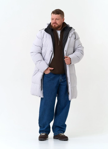 Мужской пуховик с капюшоном фото