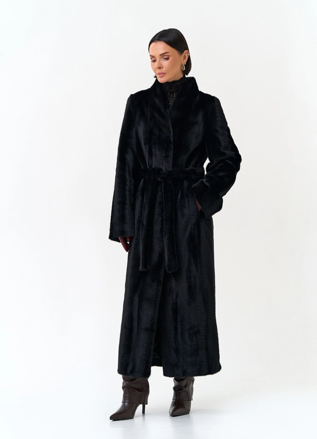 Длинная шуба из эко меха модель № 33974 универмаг малина фото
