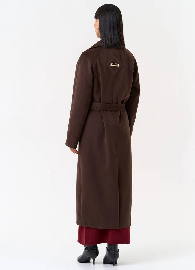 фото Женское пальто с акцентными пуговицами модель № 31557