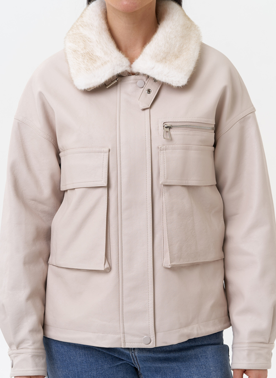 Куртка весенняя из искусственной кожи 